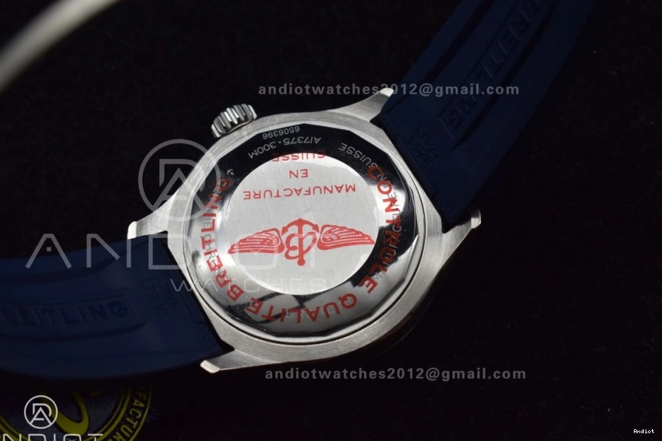 1:1 White Dial A2824 BLSF SS Automatic Strap SuperOcean Edition on 42 Blue Rubber Best 0423